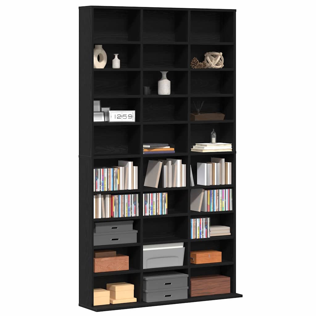 CD szekrény Fekete tölgy 101 x 23 x 177,5 cm Szerelt Fa 3