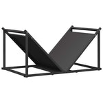 Fekete hidegen hengerelt acél tűzifatároló 70x43x34,5 cm 2