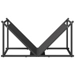 Fekete hidegen hengerelt acél tűzifatároló 70x43x34,5 cm 5