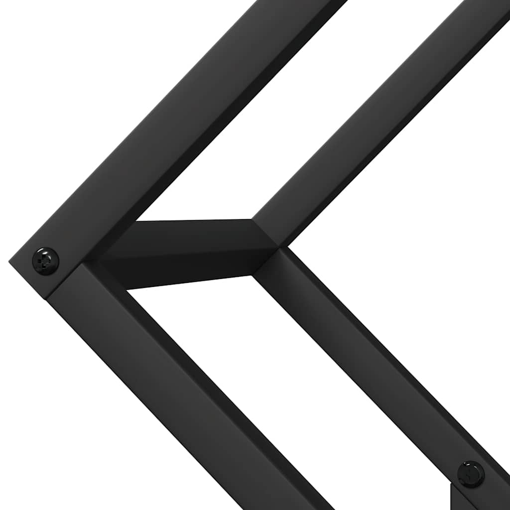 Fekete hidegen hengerelt acél tűzifatároló 50x25x50 cm 6