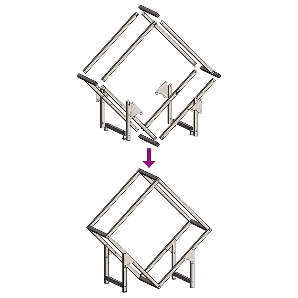 Fekete hidegen hengerelt acél tűzifatároló 50x25x50 cm 8