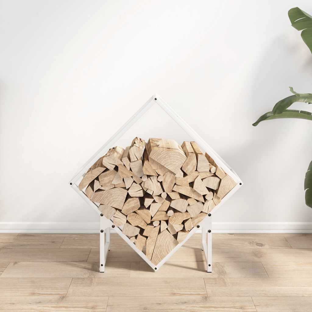 Fehér hidegen hengerelt acél tűzifatároló 60x25x60 cm 3
