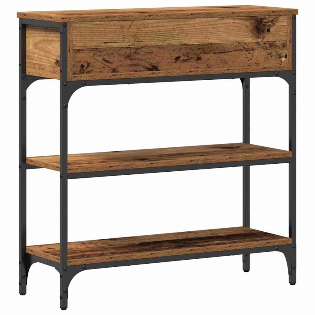 Konzolasztal fiókkal Öreg fa 72.5 x 25 x 75 cm Faanyag 8