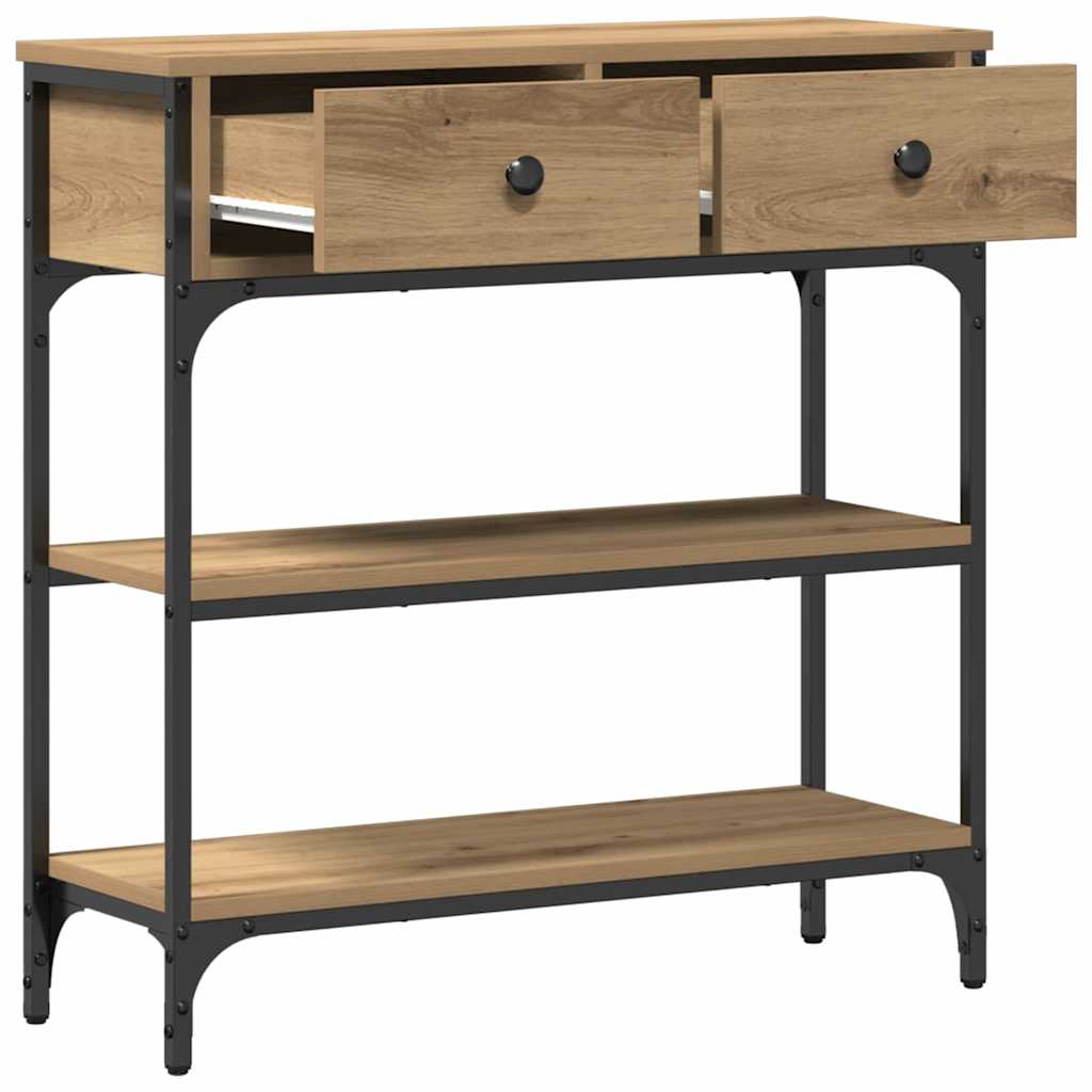 Konzolasztal fiókkal Artisan tölgy 72.5 x 25 x 75 cm Faanyag 5