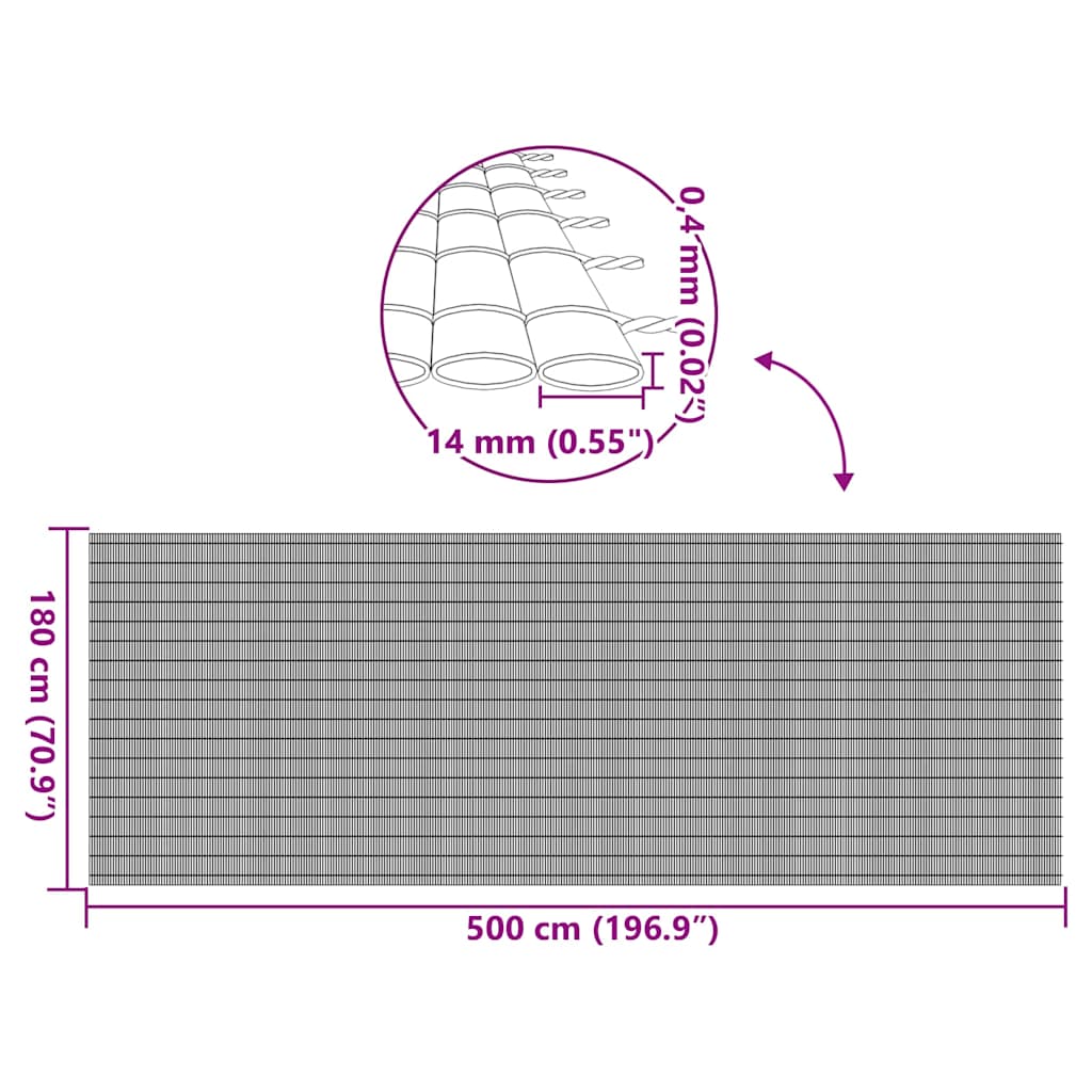 Kétoldalas zöld kerti kerítés 1,8 x 5 m PVC 9