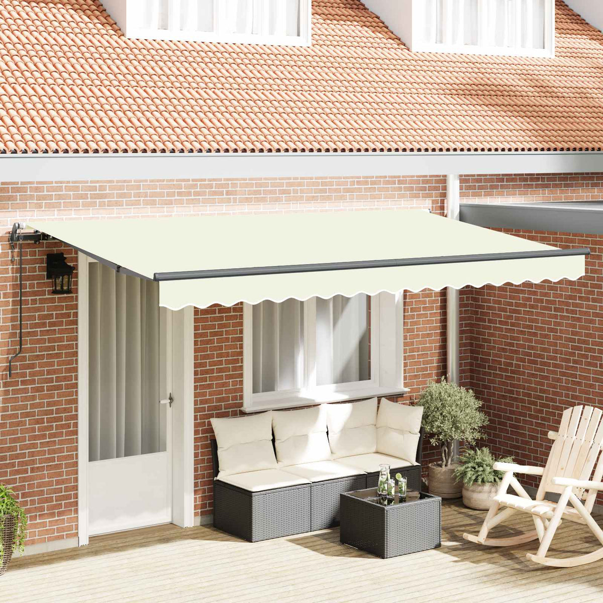Behúzható napellenző Krém 350 x 200 cm szövet