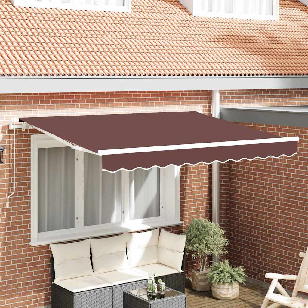 Behúzható napellenző Barna 350 x 200 cm szövet