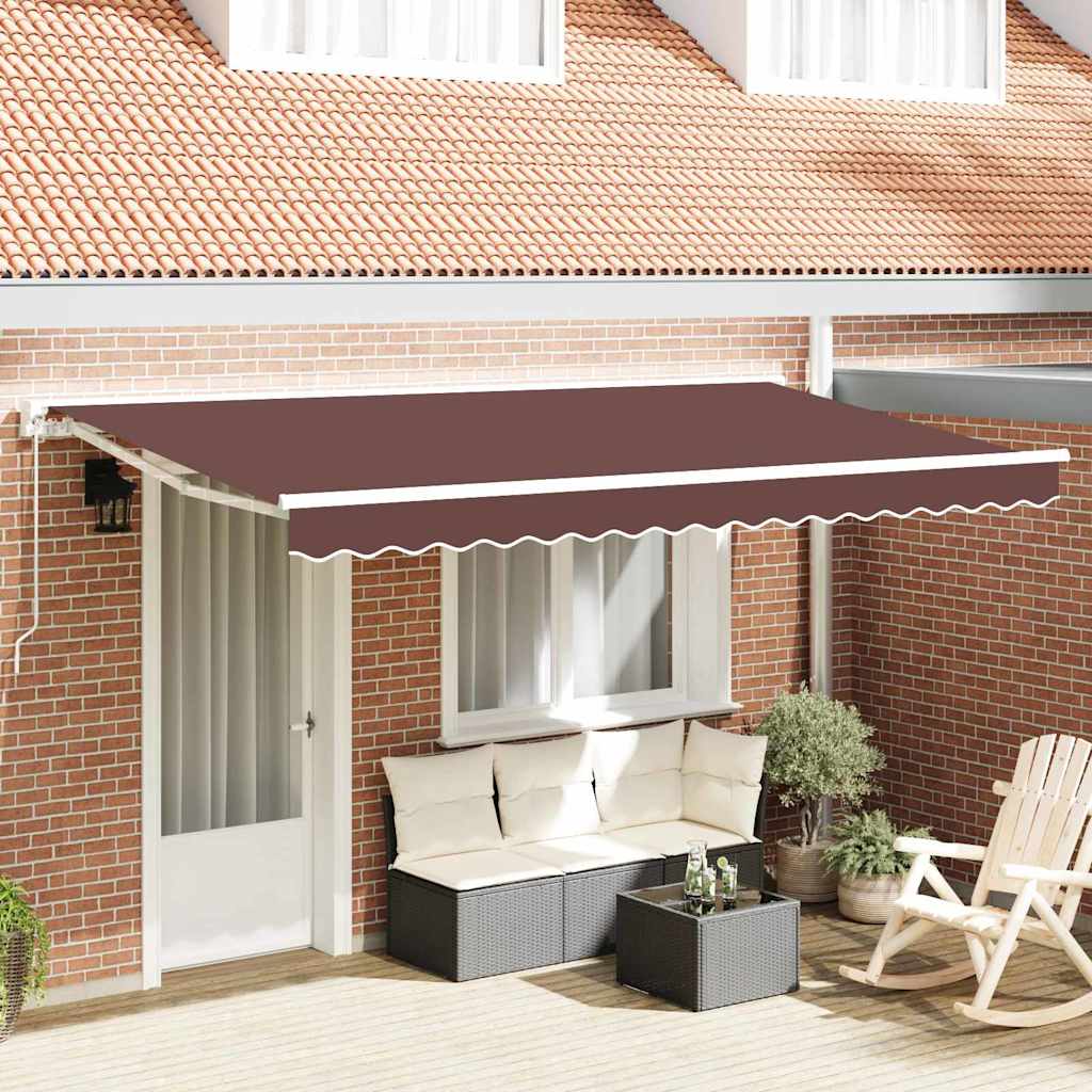 Napernyő keret Barna 400 x 200 cm Poliészter PU bevonattal