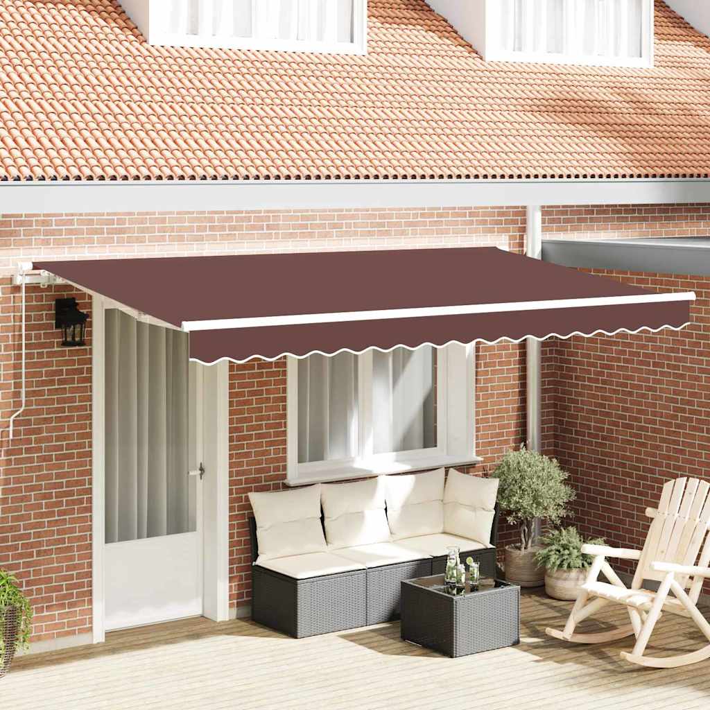Behúzható napellenző Barna 400 x 200 cm szövet