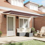 Behúzható napellenző Barna 400 x 200 cm szövet 3