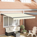 Napernyő keret Krémszínű 300 x 250 cm Poliészter PU bevonattal
