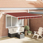 Behúzható napellenző Narancs és Barna 300 x 250 cm Poliészter