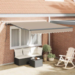 Behúzható napellenző Bézs 300 x 250 cm Poliészter