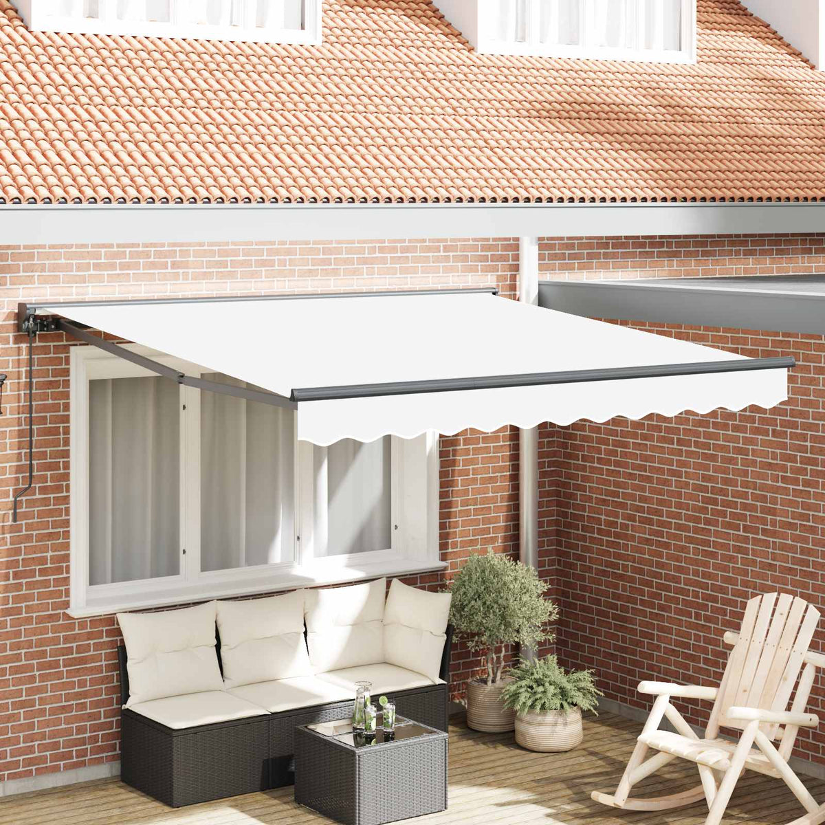 Napernyő keret Fehér 300 x 250 cm Poliészter PU bevonattal