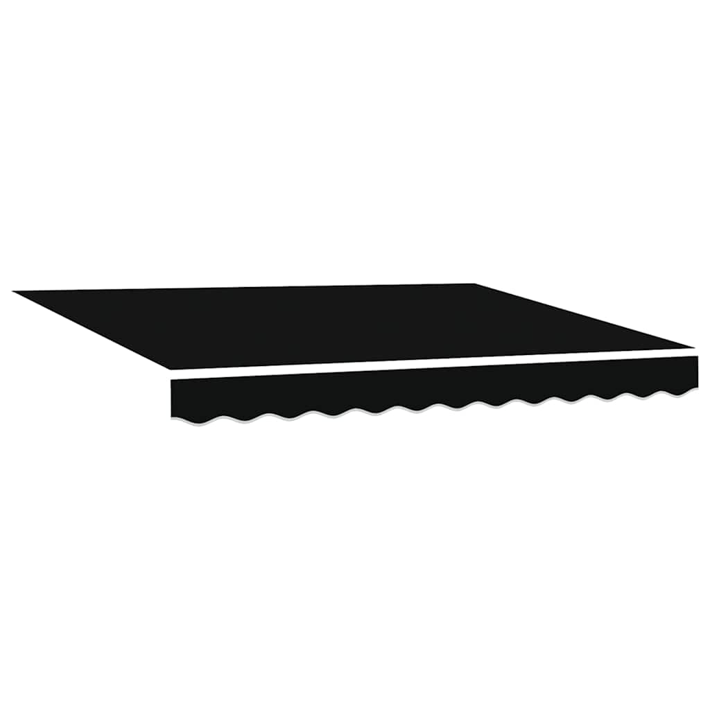 Behúzható napellenző Fekete 350 x 250 cm Szövet és Alumínium 5