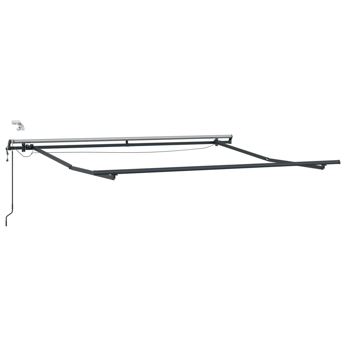 Behúzható napellenző Fekete 350 x 250 cm Poliészter 7