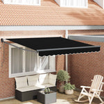Behúzható napellenző Fekete 350 x 250 cm Poliészter és fém