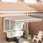 Behúzható napellenző Bézs 350 x 250 cm Szövet és Alumínium