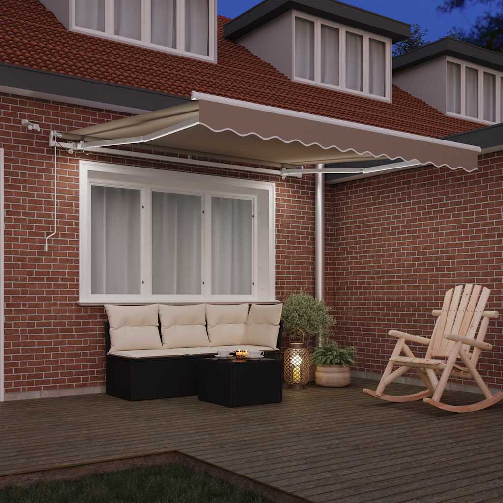 Behúzható napellenző Bézs 350 x 250 cm Poliészter 3
