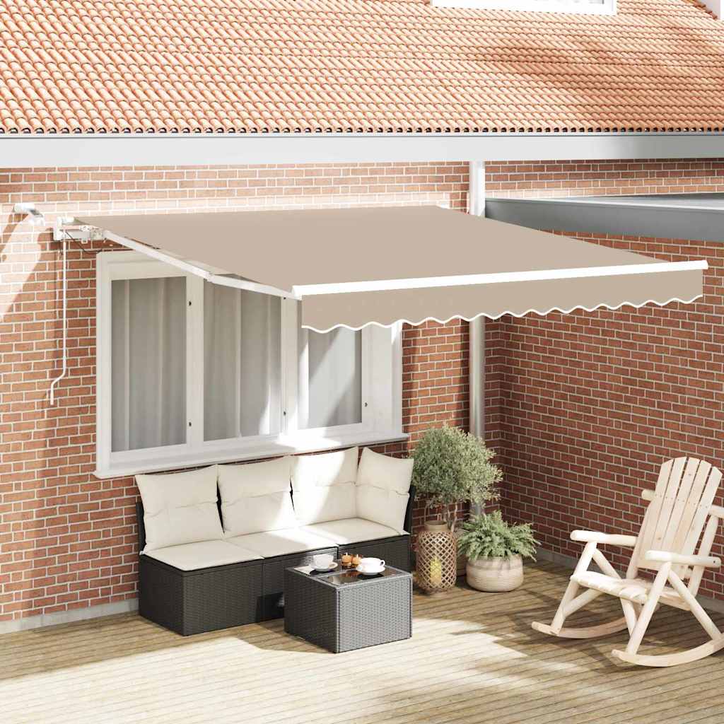 Behúzható napellenző Bézs 350 x 250 cm Poliészter