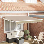 Behúzható napellenző Bézs 350 x 250 cm Poliészter és fém