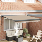 Behúzható napellenző Bézs 350 x 250 cm Szövet és Fém