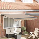 Napernyő keret Bézs 350 x 250 cm Poliészter PU bevonattal