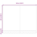 Napernyő keret Bézs 350 x 250 cm Poliészter PU bevonattal 11