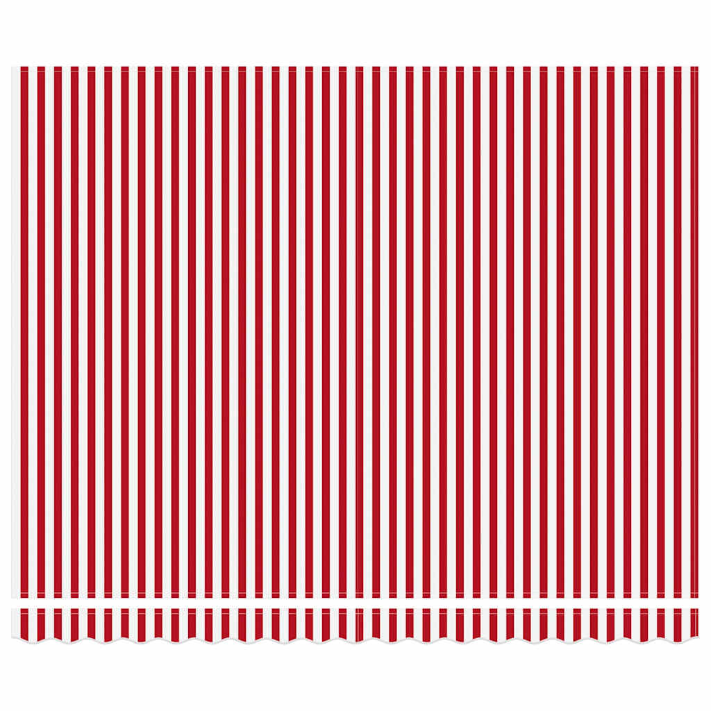Behúzható napellenző Piros és Fehér 400 × 300 cm 6
