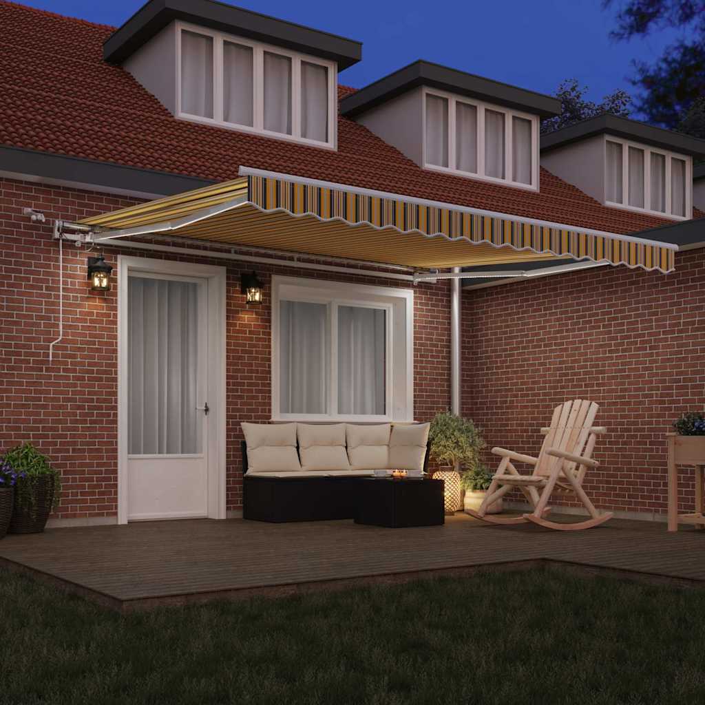 Behúzható napellenző Sokszínű 400 × 300 cm Poliészter 3