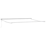 Behúzható napellenző Fehér 400 × 300 cm Poliészter és fém 5