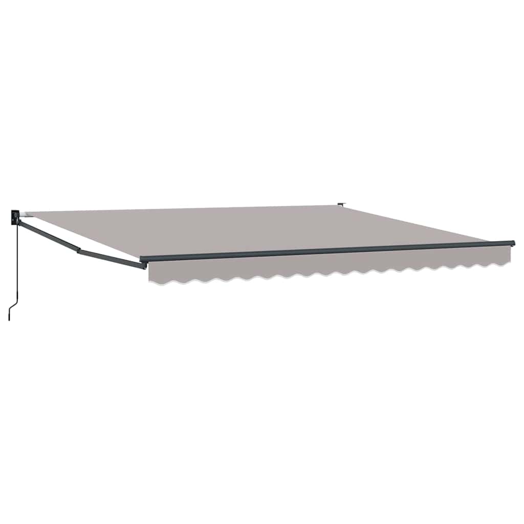 Behúzható napellenző Világosszürke 400 × 300 cm 2