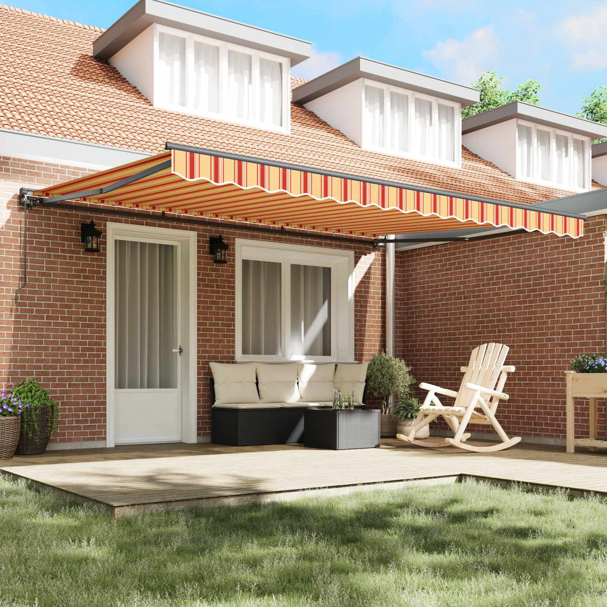 Napernyő keret Sokszínű 450 × 300 cm Poliészter PU bevonattal 3