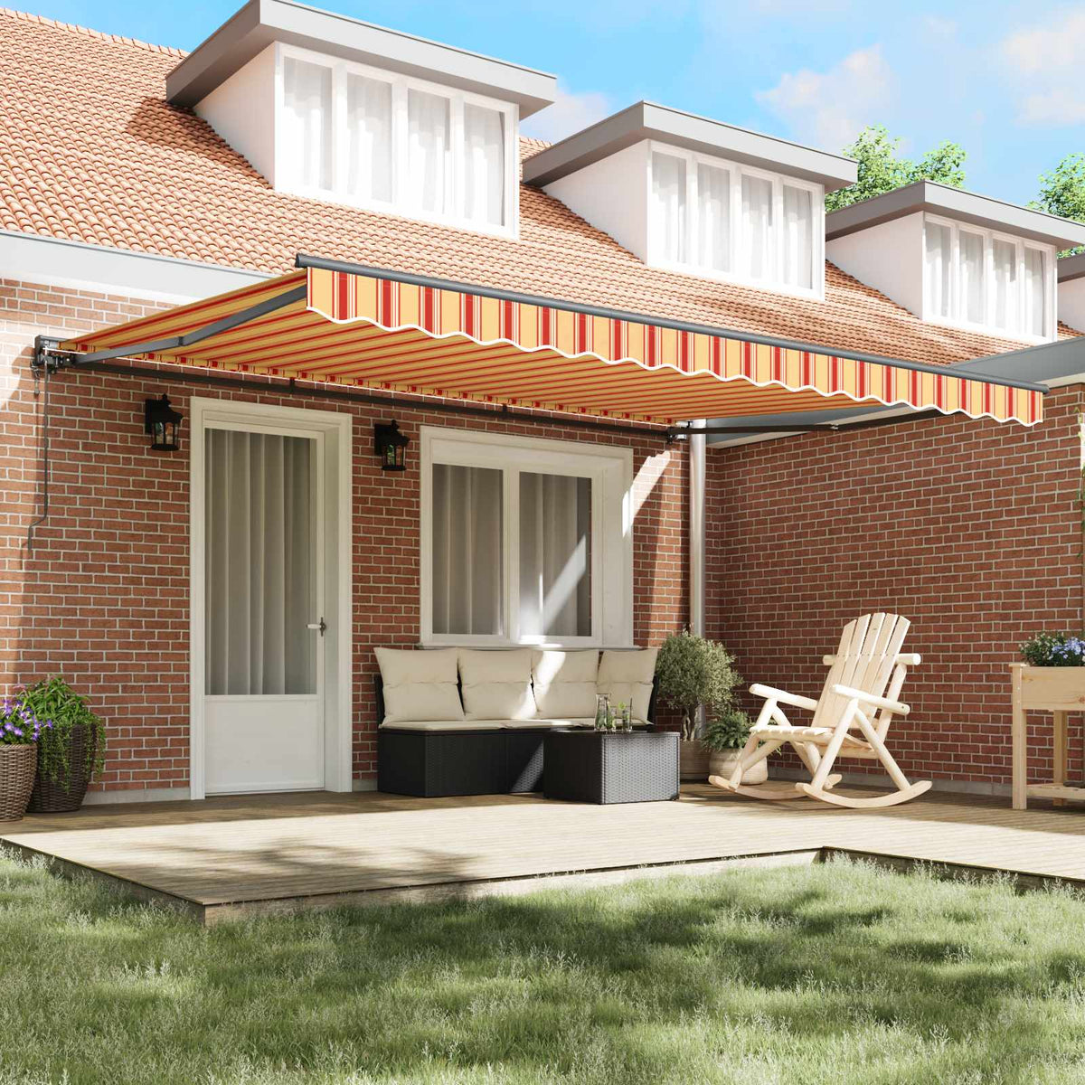Napernyő keret Sokszínű 450 × 300 cm Poliészter PU bevonattal 3