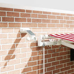 Behúzható napellenző Piros és Fehér 450 × 350 cm Poliészter 4