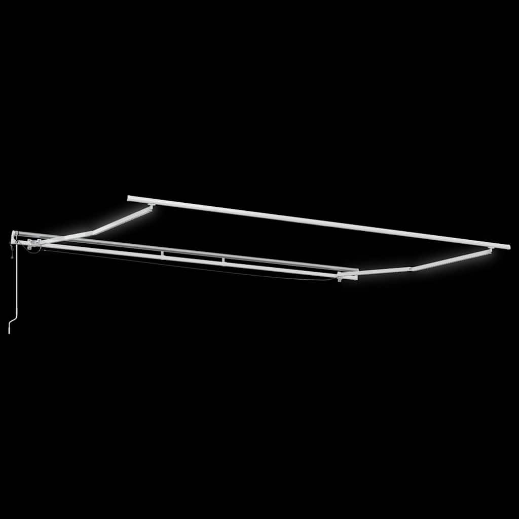 Behúzható napellenző Piros és Fehér 450 × 350 cm Poliészter 6
