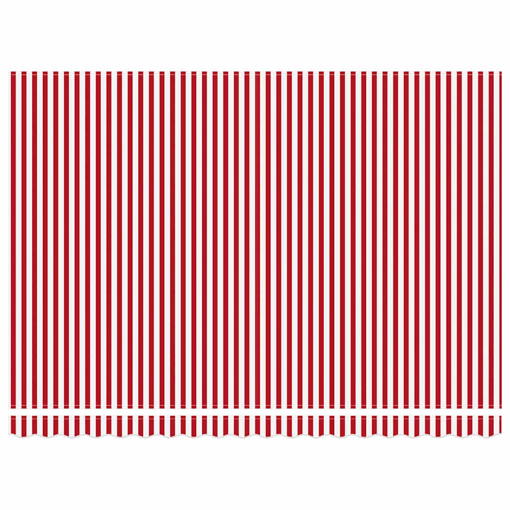 Behúzható napellenző Piros és Fehér 450 × 350 cm Poliészter 8