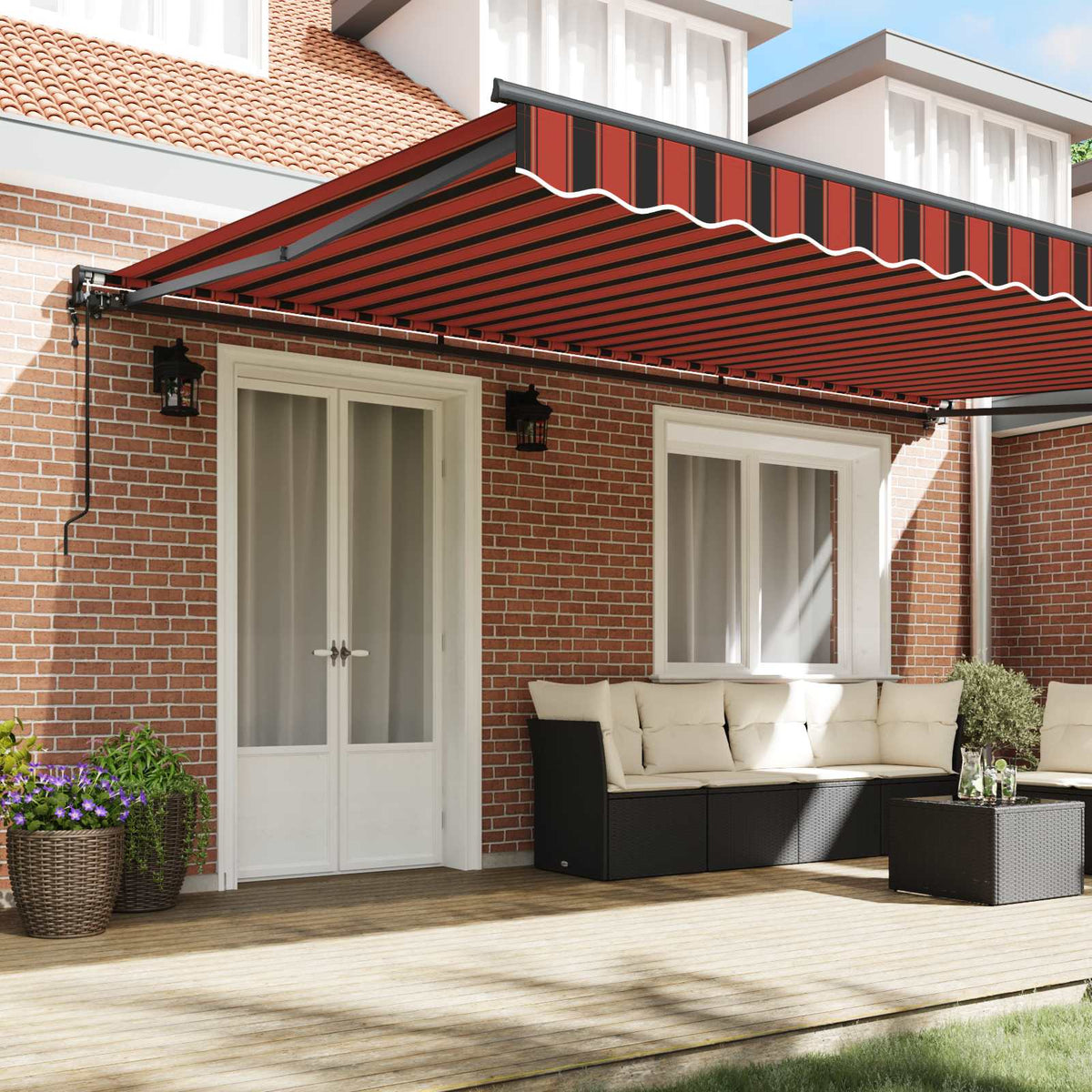 Napernyő keret Narancs és Fekete 500 × 300 cm 3