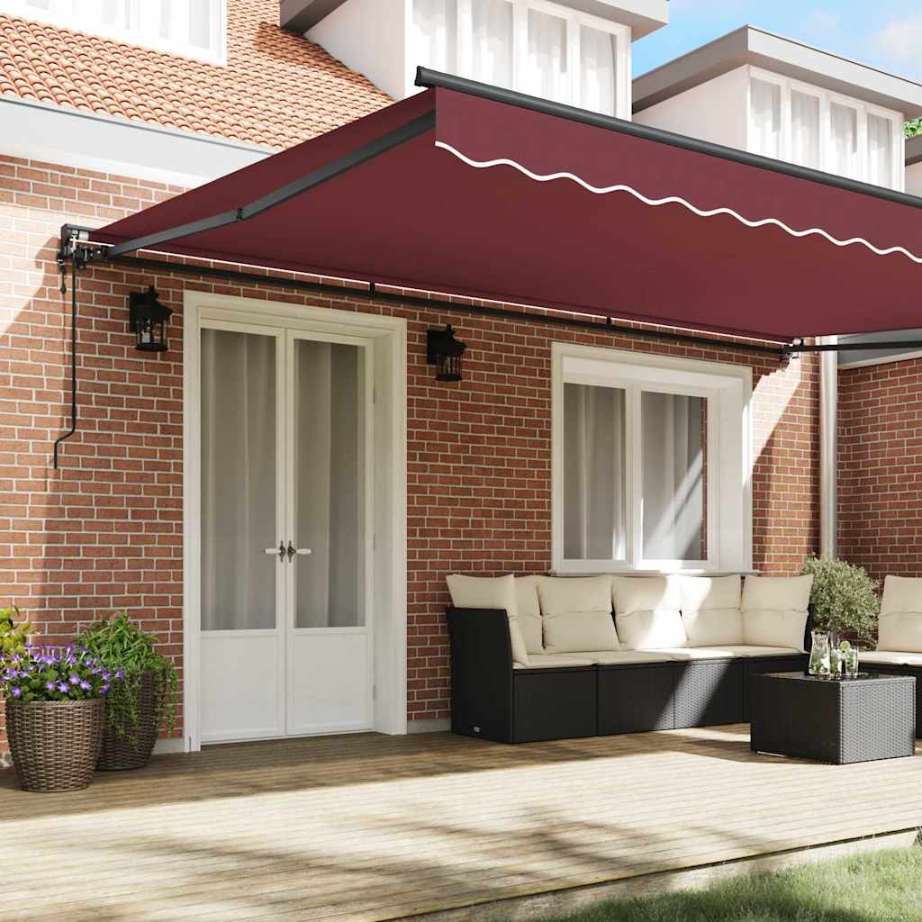 Napernyő keret Burgundi 500 × 300 cm Poliészter PU bevonattal 3