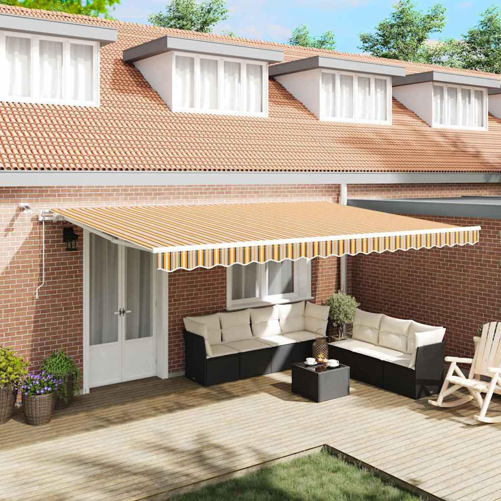 Behúzható napellenző Sokszínű 500 × 350 cm Poliészter