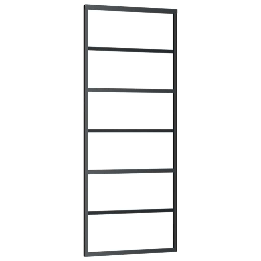 ESG üveg és alumínium tolóajtó fémszerelvény-szettel 76x205 cm 3