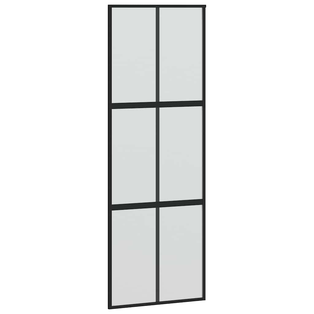 Tolóajtó vasalattal 90x205 cm edzett üveg&Alumínium 4
