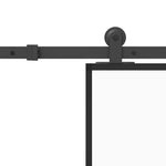 Tolóajtó vasalattal 90x205 cm edzett üveg&Alumínium 6
