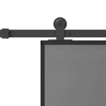 Tolóajtó vasalatokkal 76x205 cm edzett üveg&Alumínium 6