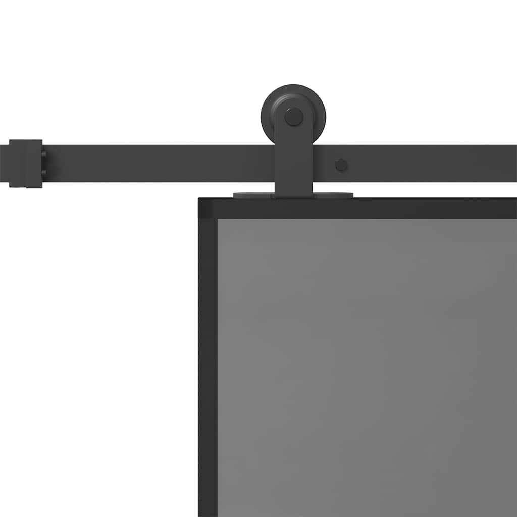 Tolóajtó vasalatokkal 76x205 cm edzett üveg&Alumínium 6