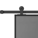 Tolóajtó vasalatokkal 76x205 cm edzett üveg&Alumínium 6