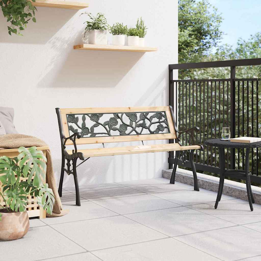 Kerti pad párnával Barna 116 x 54 x 73 cm faszínű 3