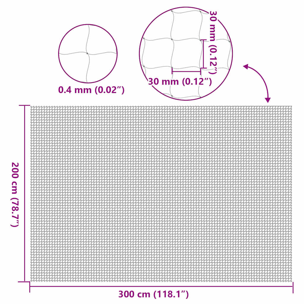 Átlátszó nejlon macskaháló 3 x 2 m 7