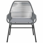 5 részes szürke polyrattan üveg kerti étkezőgarnitúra párnával 6