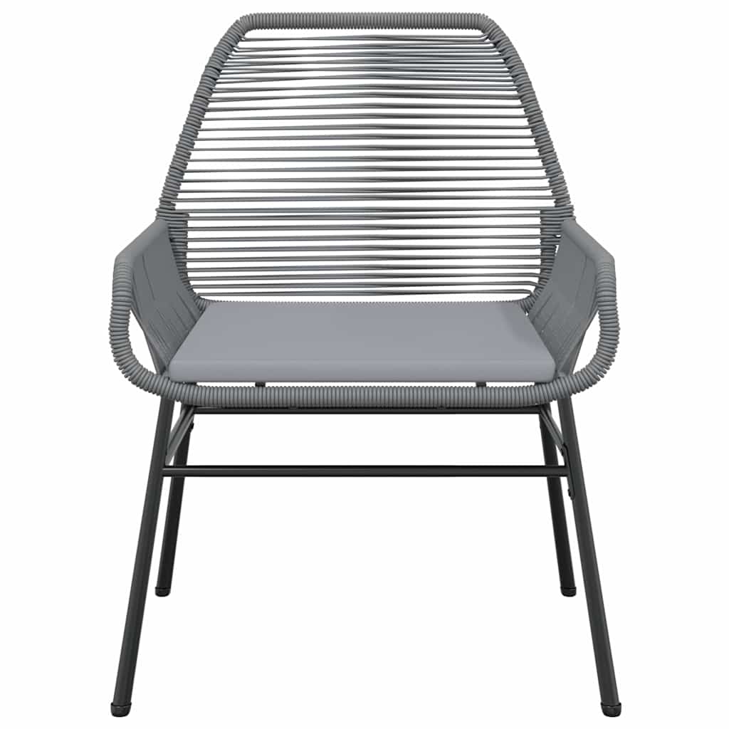 5 részes szürke polyrattan üveg kerti étkezőgarnitúra párnával 6